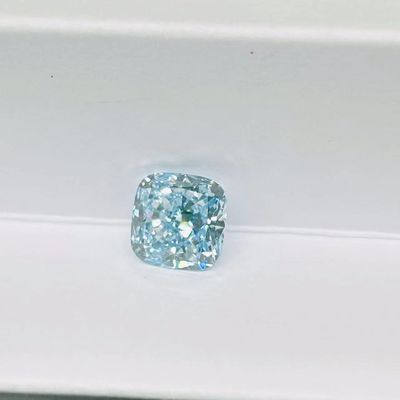 VS1 Cushion Brilliant Cut CVD Lab Grown Blue Diamonds 3.2ct-3.6ct