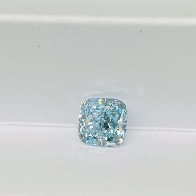 2.2ct-3.0ct ทองเหลืองสีฟ้าที่เพาะขึ้นมาในห้องทดลอง VS1 ทองเหลืองสีที่สร้างขึ้นในห้องทดลอง