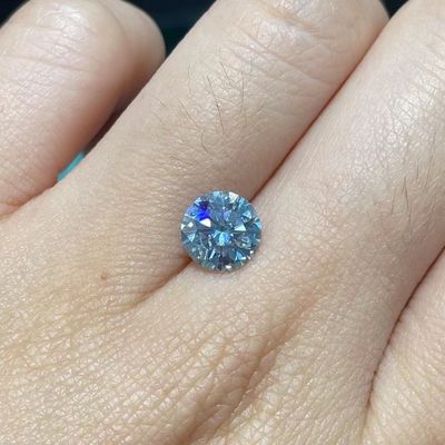 2.5 กะรัต Lab สร้างเพชรสี Blue Nuance Lab Diamond VVS1