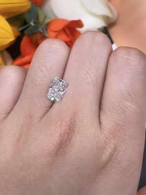 ZKZ Diamonds Carbon Lab Grown Radiant Cut Loose Diamonds