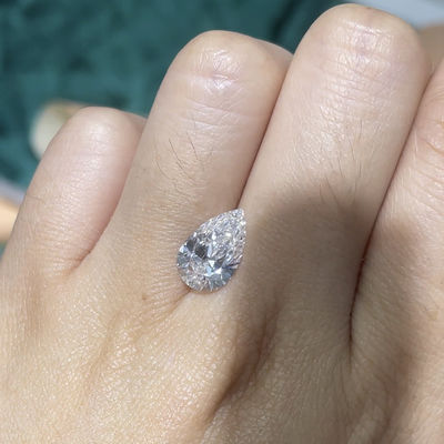 1-1.99 กะรัต Pear Loose Diamond 10 Mohs Lab Engineered Diamonds