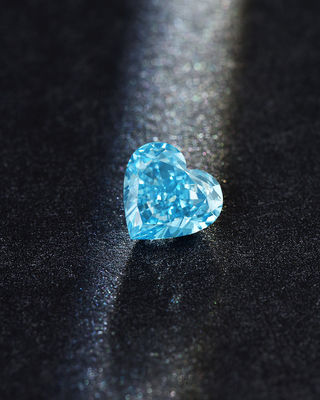IGI Certified Fancy Intense Blue CVD Heart Shape เพชรสังเคราะห์ 100% เพชร 2 กะรัต