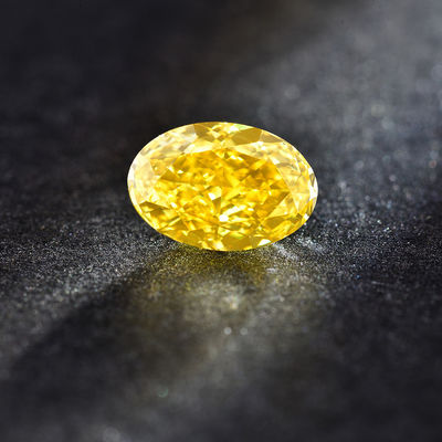 10 Mohs VVS-VS Oval Lab สร้าง Canary Diamond IGI Certified