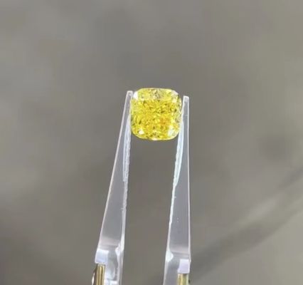 เพชรร่วงเบาะ HPHT Lab Grown Yellow Diamond เพชรสังเคราะห์ที่ผ่านการรับรอง