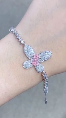 สร้อยข้อมือเพชรสังเคราะห์แบบโล่ง ผลิตภัณฑ์กระพริก เครื่องประดับ
