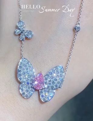 สร้อยคอเพชรคัดเพชรคัดเพชรรูปกระบอง 1.67ct