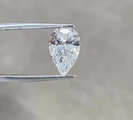 Pear Brilliant Cut 2-3ct หินแท้ CVD ที่เจริญเติบโตในห้องปฏิบัติการ