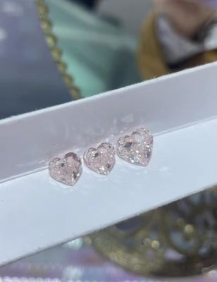 หัวใจ เพชรสีชมพู พัฒนาในห้องปฏิบัติการ เพชรเพชรสําหรับคอ แหวน Pendant
