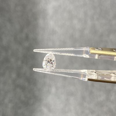 1.02ct G VVS1 Pear Cut CVD Lab สร้างเพชรสีขาวสําหรับการผลิตเครื่องประดับ