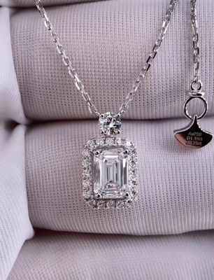 Emerald Lab สร้างเพชร Pendant Necklace Lab เพชรประดับ