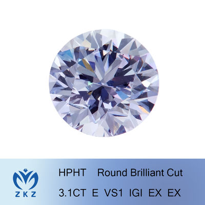 เพชรสังเคราะห์ 3.1 กะรัต Lab Grown Diamonds Brilliant Cut White Color