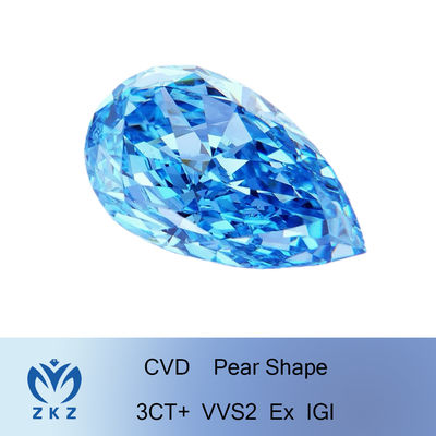 10 Mohs Pear Cut Lab สร้างเพชรขนาดใหญ่ เกรดความชัดเจน VVS2