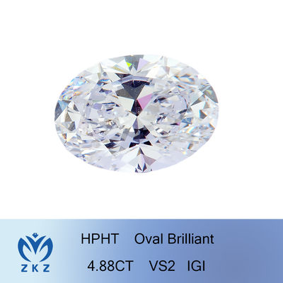 Oval Lab Grown High Clarity Diamonds Loose White Color