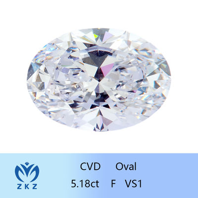 ZKZ ไดมอนด์ขนาดใหญ่ 5.18ct รับรองโลสโอเวลแล็บ ไดมอนด์ VS1 ความใส