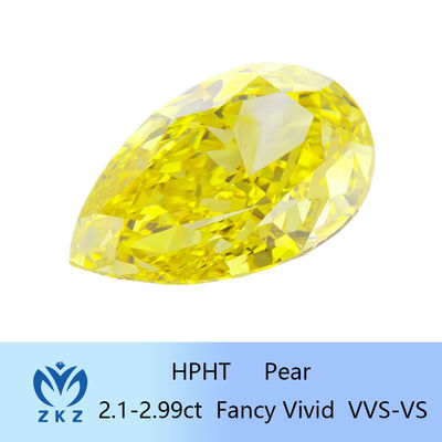 10 โมห์ส ล็อส เพียร์ตัดแล็บ สร้างเพชรสีเหลือง 2.1ct ถึง 2.99ct